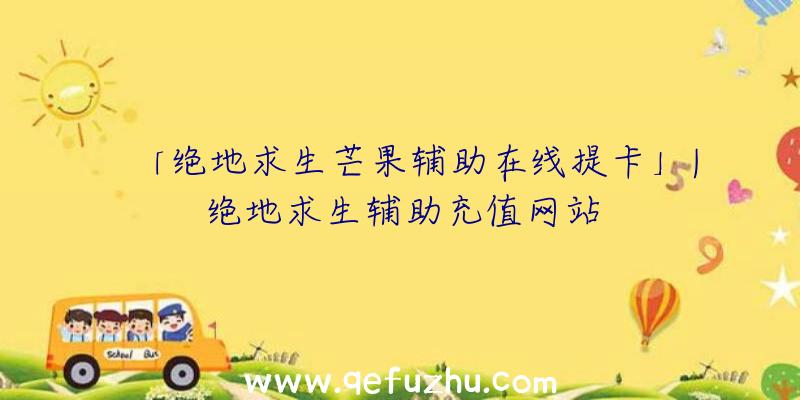 「绝地求生芒果辅助在线提卡」|绝地求生辅助充值网站